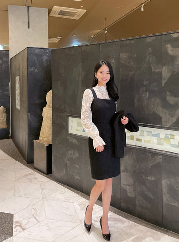 Kisuel Sleeveless Tweed One Piece